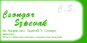 csongor szpevak business card
